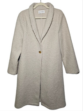 Self Contrast Coatigan Cardigan Bronte Open Sweater Oatmeal Teddy Bear Sm NWOT